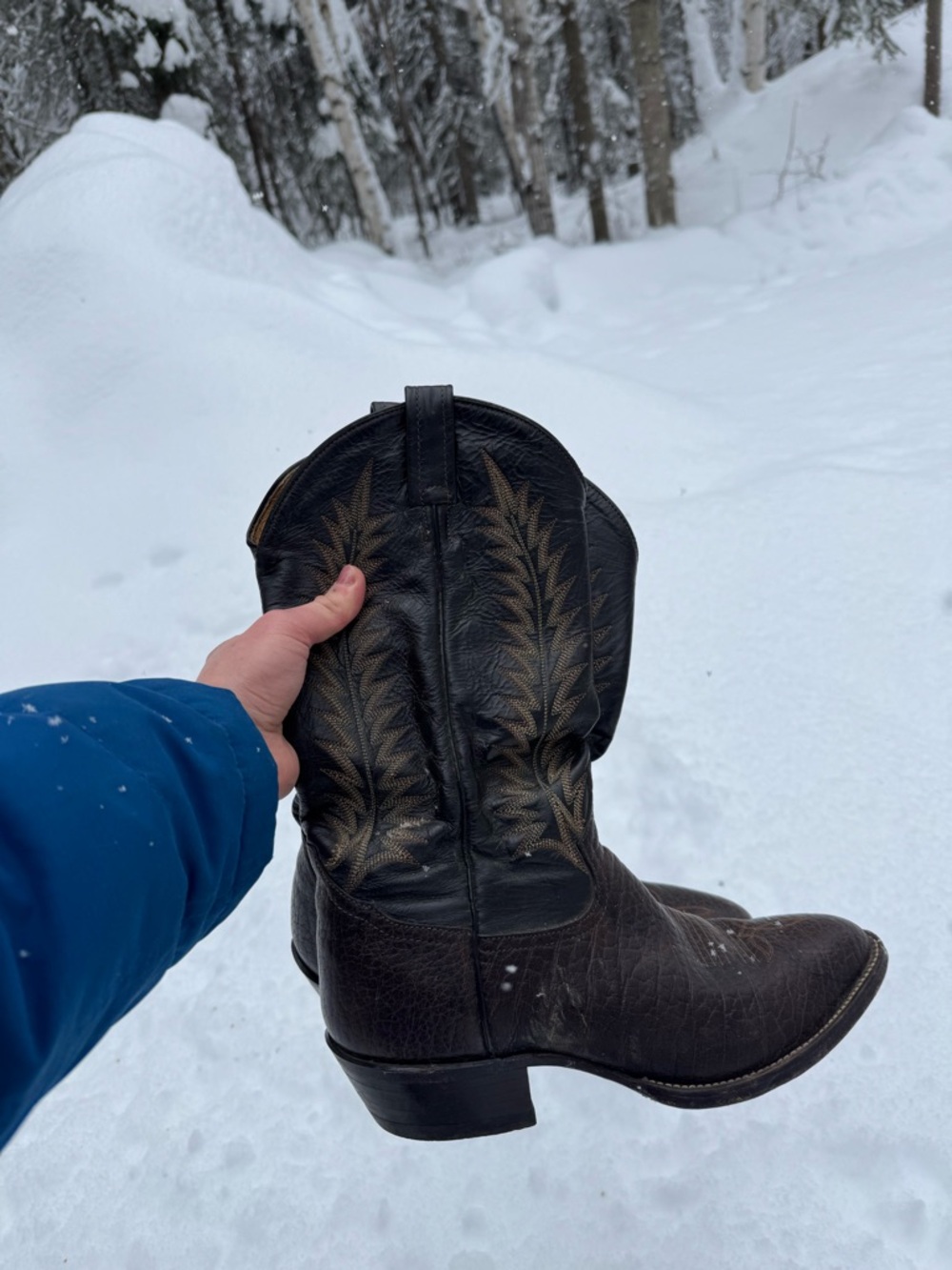 Tony Lama Brown Leather Western Boots 9Mens 10.5Womens